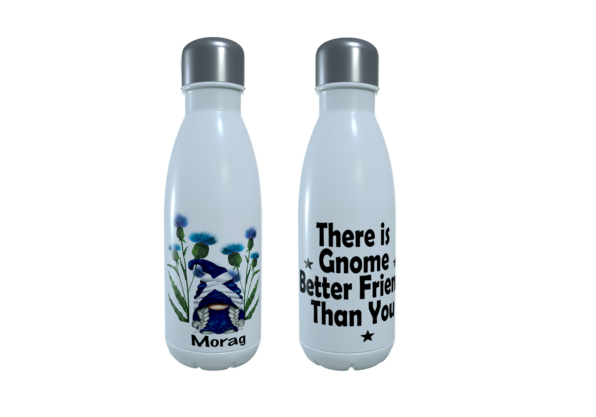 Patriotic Gnome Insulated Drinks Bottle, Scotland Gnome Bottle